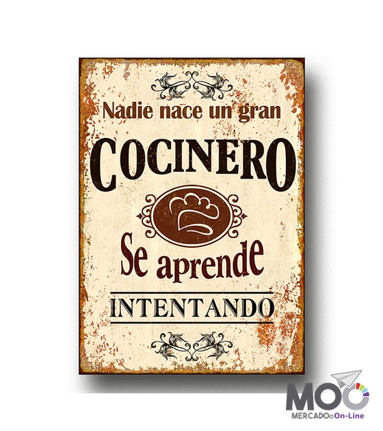 Cuadro de Madera "Cocinero"