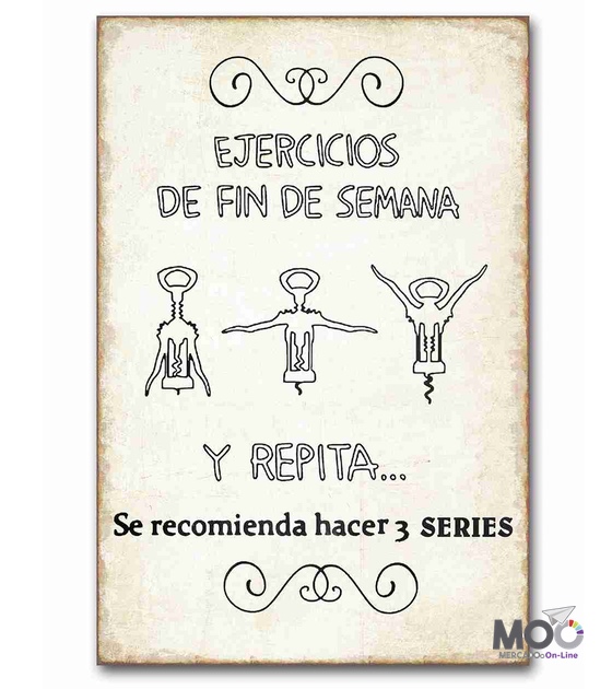 Cuadro de Madera "Descorchadores"
