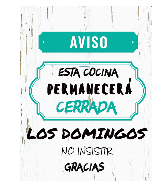 Cuadro de Madera 30x40 "Cocina Cerrada"