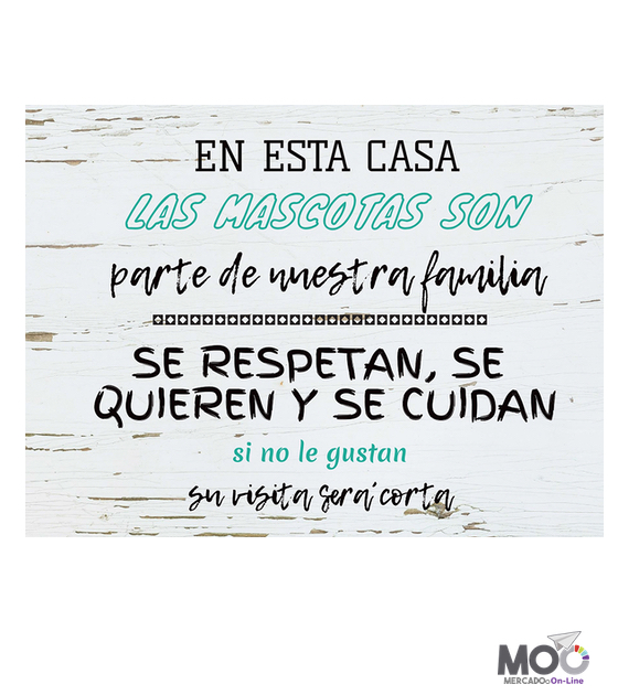 Cuadro de Madera 40x30 "Mascotas"
