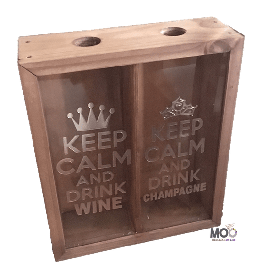 Caja Doble de Vino y Champagne 