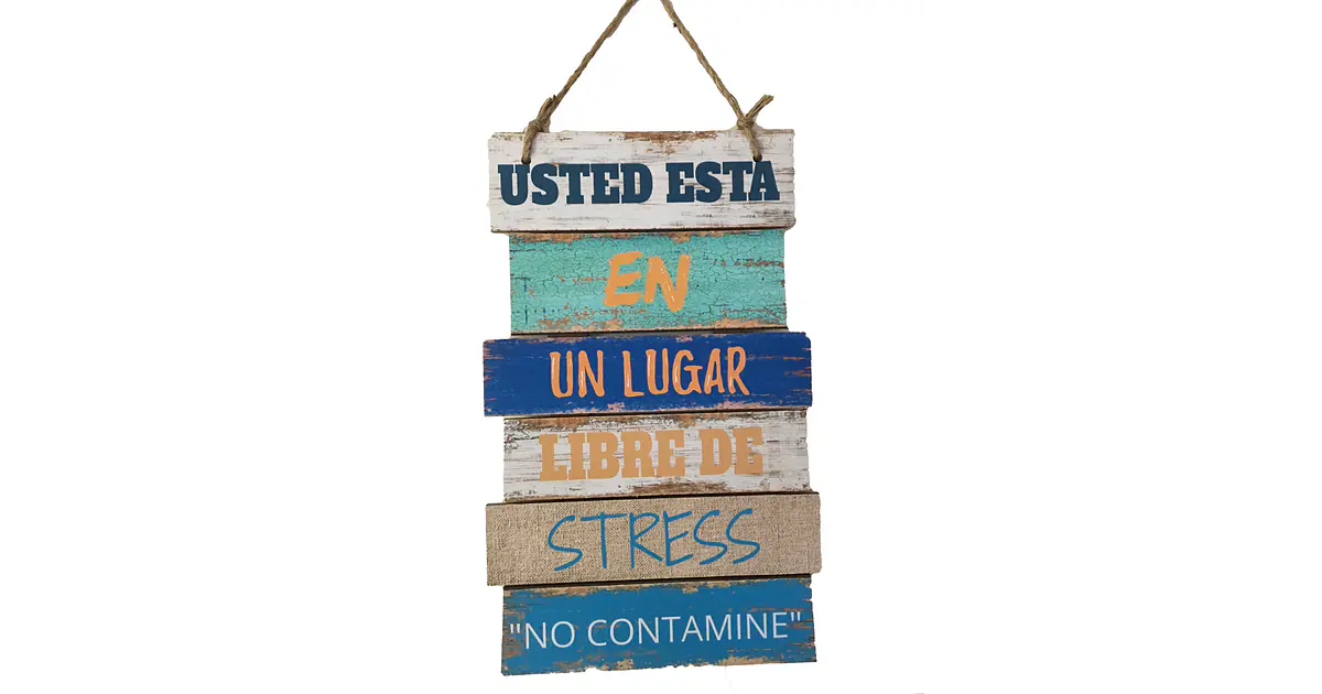 Letrero Libre de Stress