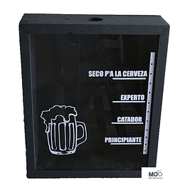 Caja para Tapas de Cervezas "Nivel de Consumo"