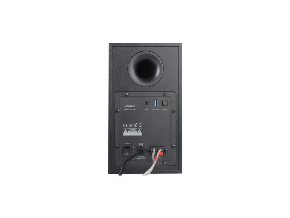 Parlante Fenda R23BT 2.0, 60W RMS, Bluetooth, Aux, Óptico, USB, Color Negro 4