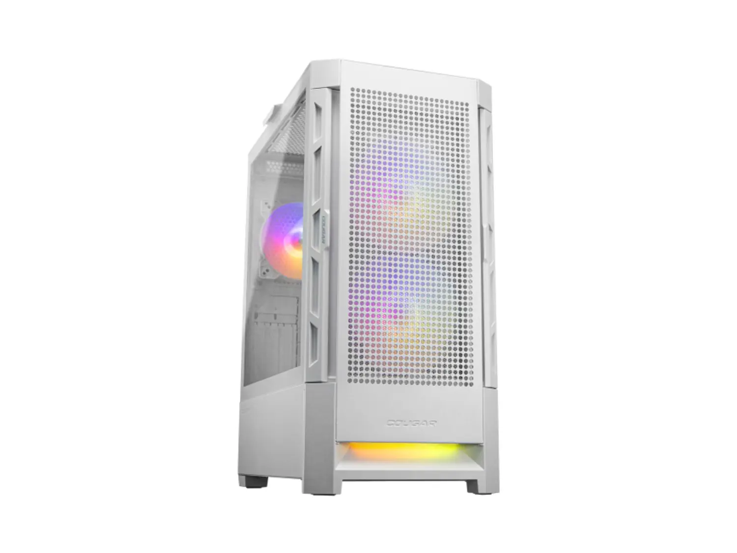 Gabinete Pc Cougar Duoface RGB + 3 Ventiladores, Color Blanco 1