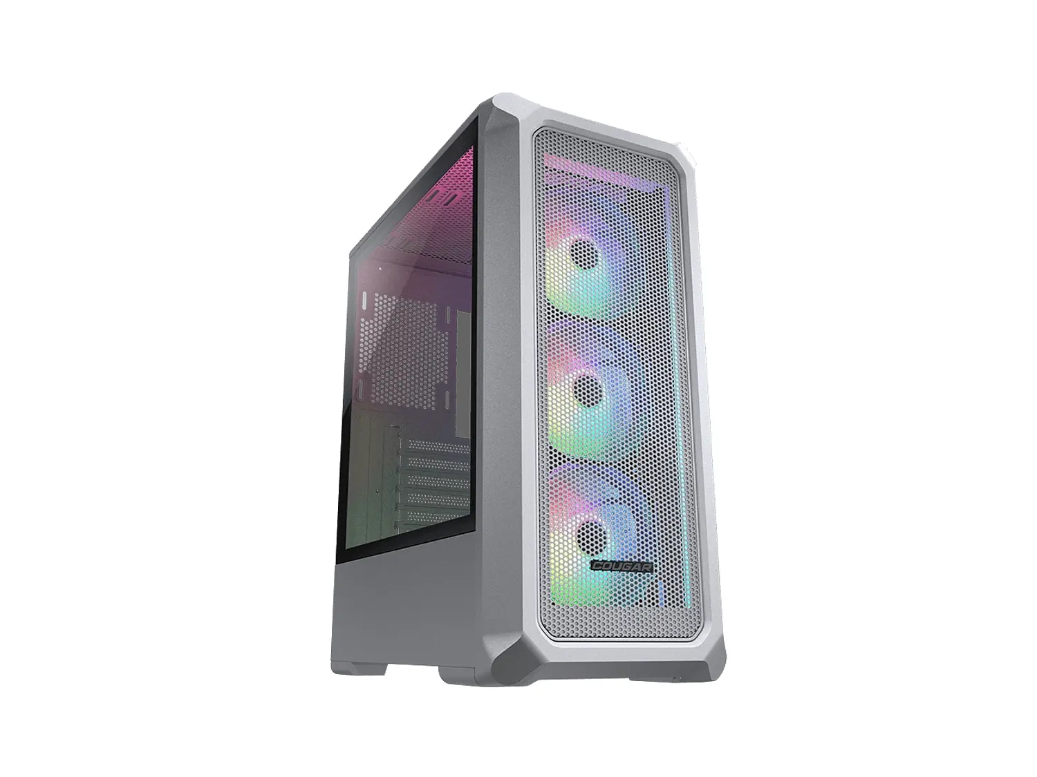 Gabinete Pc Cougar Archon 2 Mesh RGB + 3 Ventiladores, Color Blanco 1