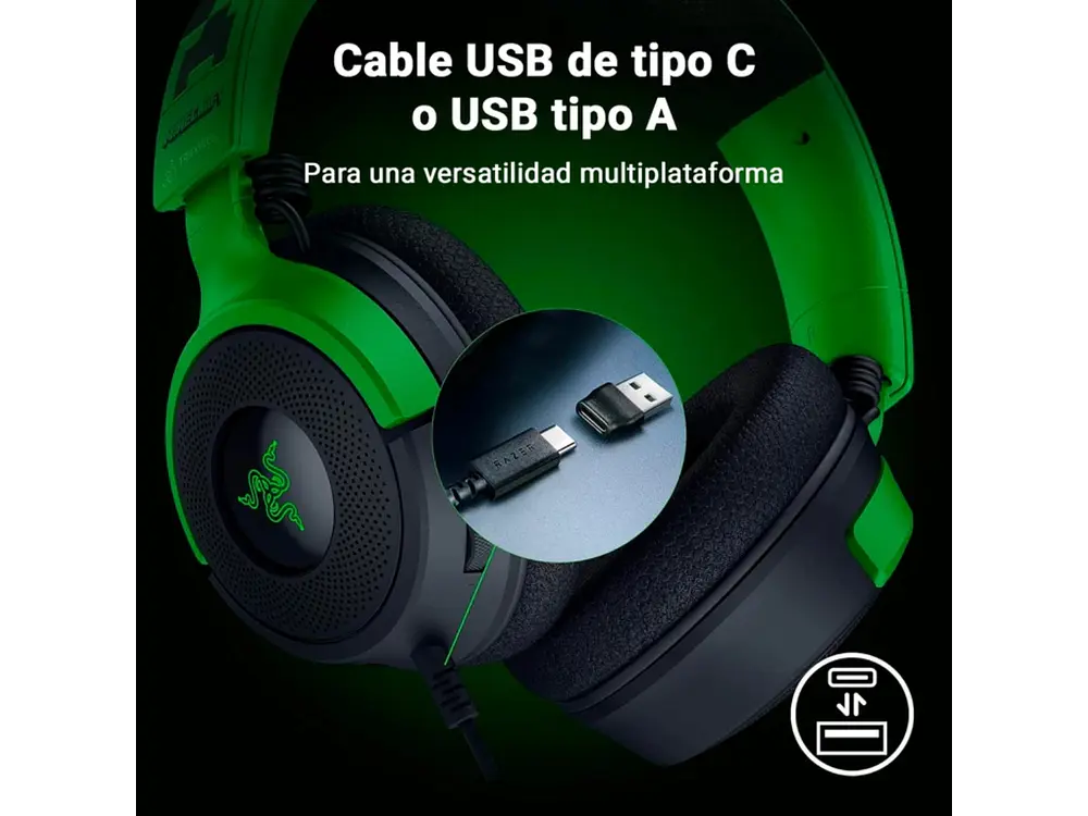 Audifono Gamer Razer Kraken V4 X Minecraft 5