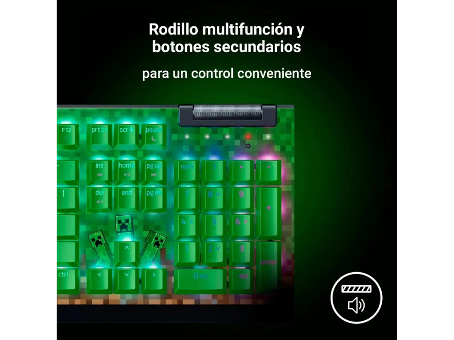 Teclado Gamer Razer Blackwidow V4 X Minecraft , Switch Verde (US) 6