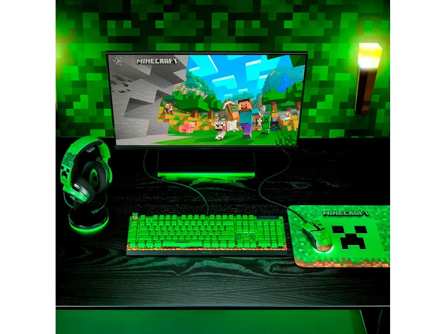 Teclado Gamer Razer Blackwidow V4 X Minecraft , Switch Verde (US) 5