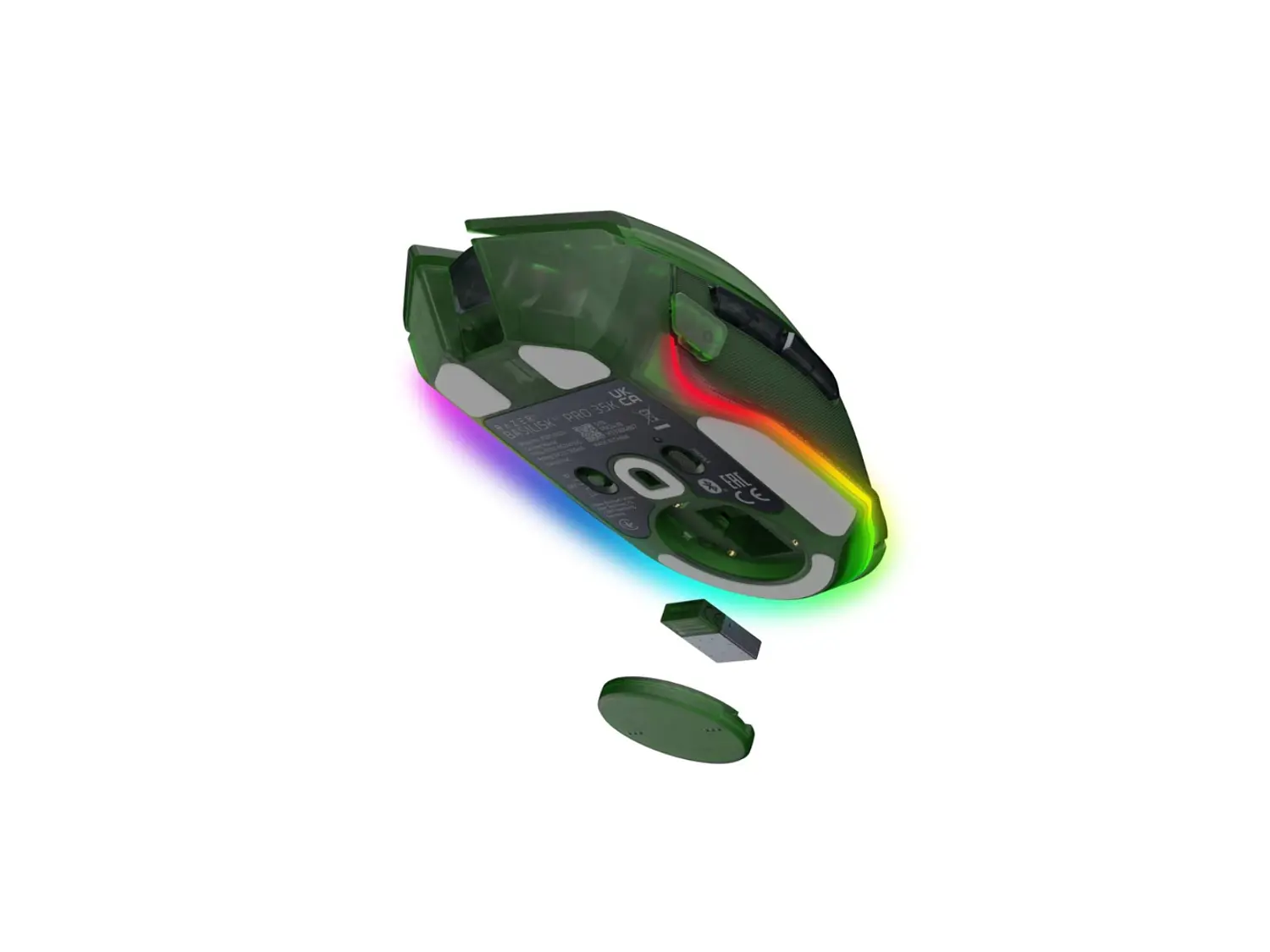 Mouse Gamer Razer Basilisk V3 PRO 35k Panthom, Color Verde Negro 3