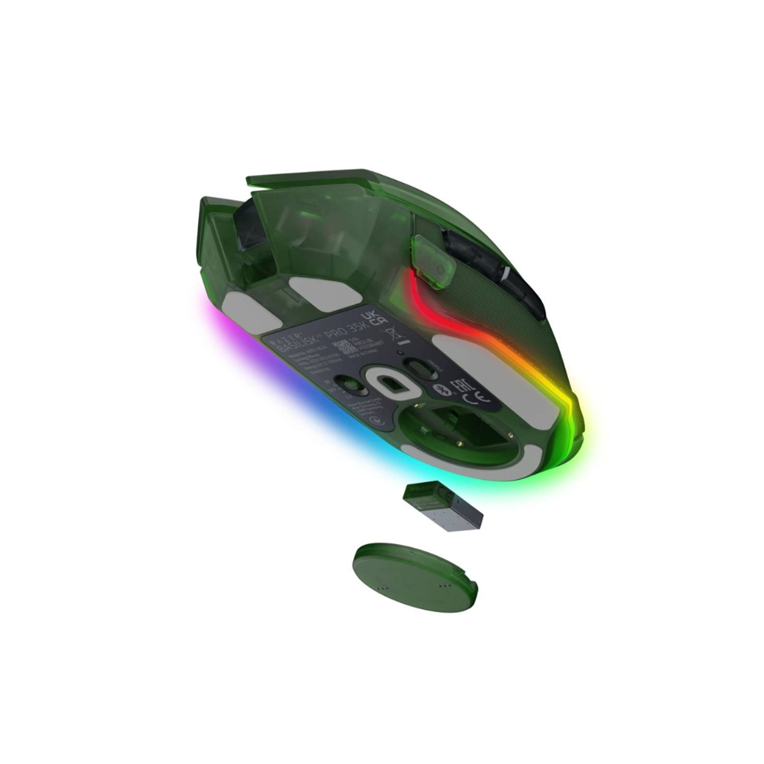 Mouse Gamer Razer Basilisk V3 PRO 35k Panthom, Color Verde Negro 3