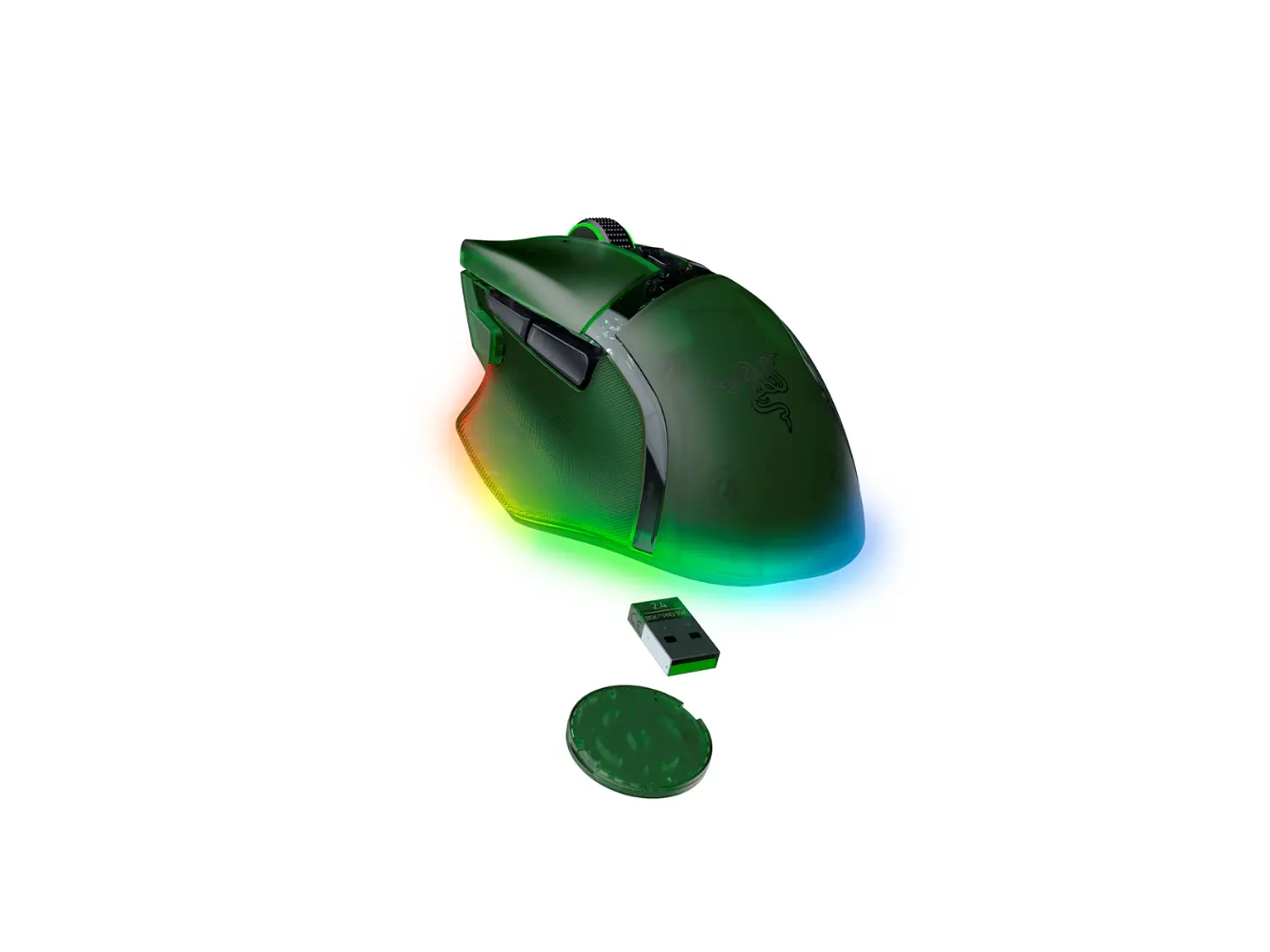 Mouse Gamer Razer Basilisk V3 PRO 35k Panthom, Color Verde Negro 2