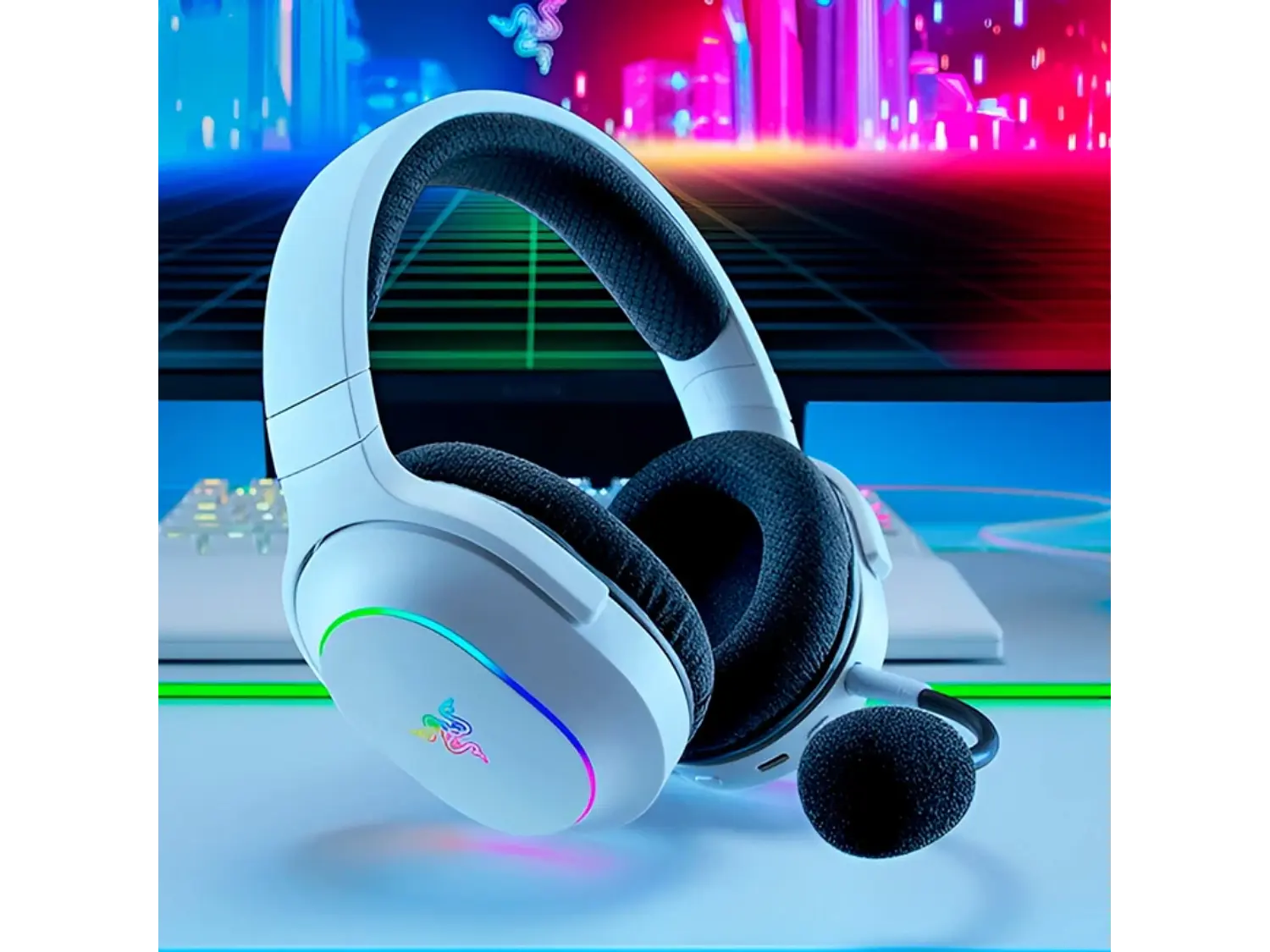 Audifono Gamer Razer Barracuda X Chroma Inalámbrico, Color Blanco 6