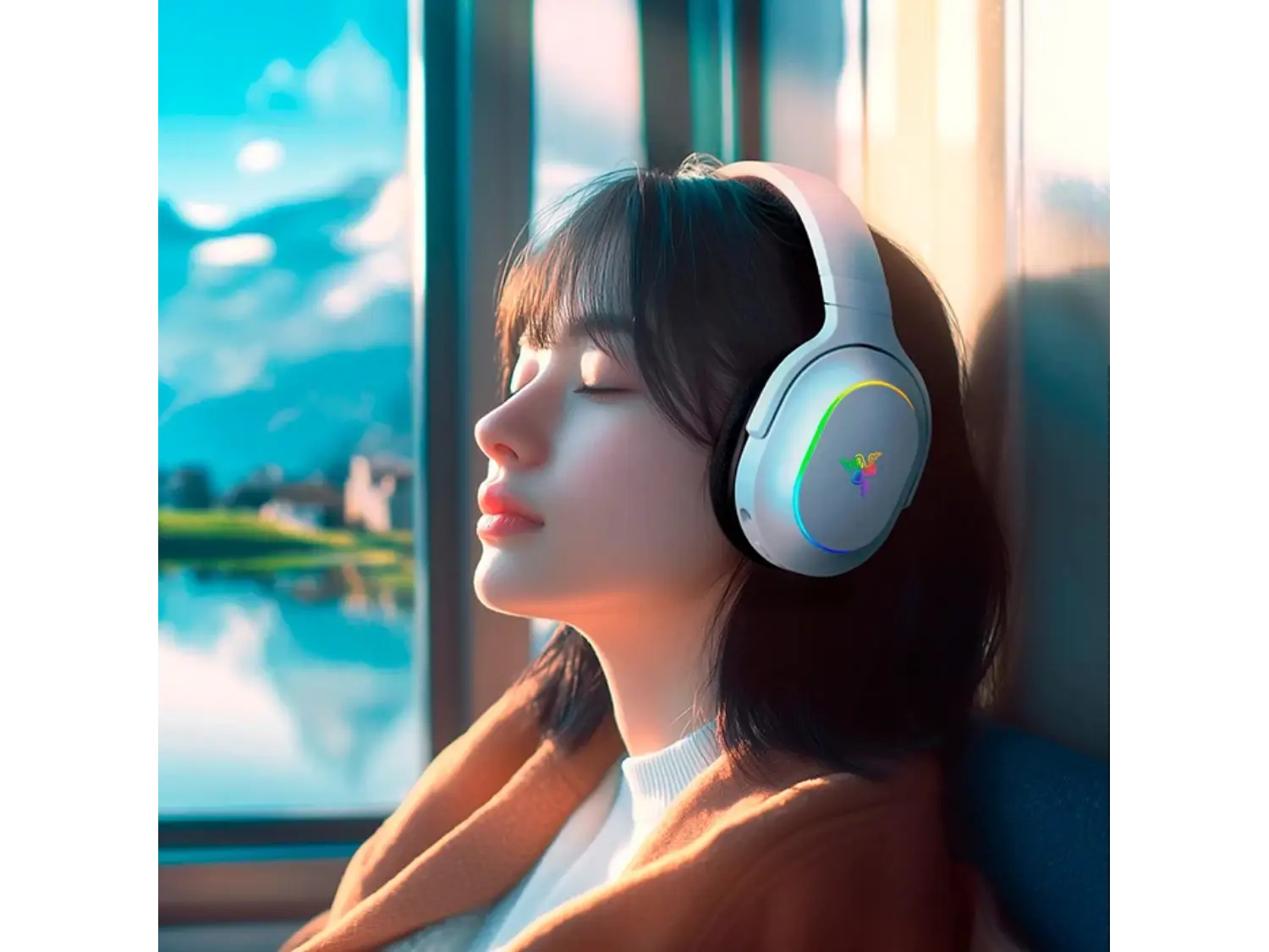 Audifono Gamer Razer Barracuda X Chroma Inalámbrico, Color Blanco 5