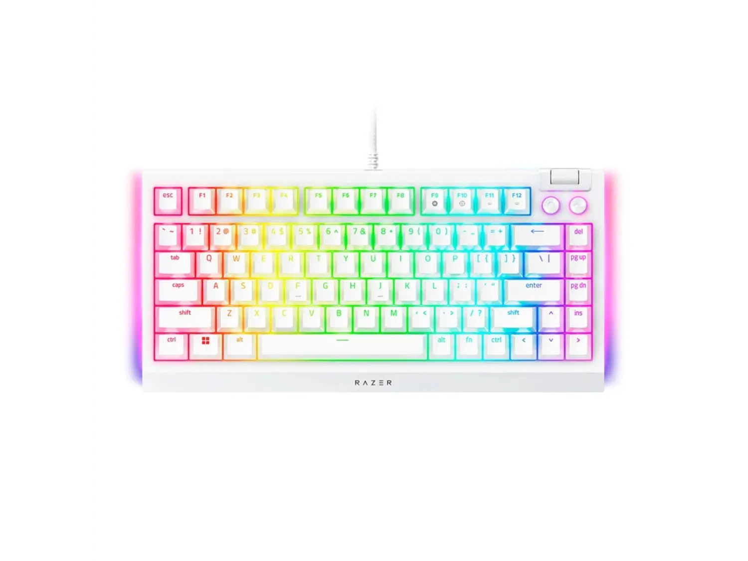 Teclado Gamer Razer Blackwidow V4 Mercury 75%, Switch Naranjos, Inglés 4