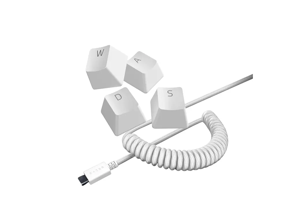 Razer Pack Keycap PBT + Coiled Cable Mercury 2