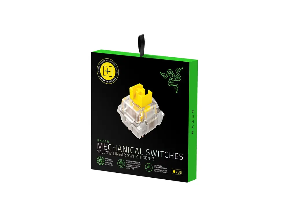 Pack Switch Razer Mecánicos, Color Amarillo 1