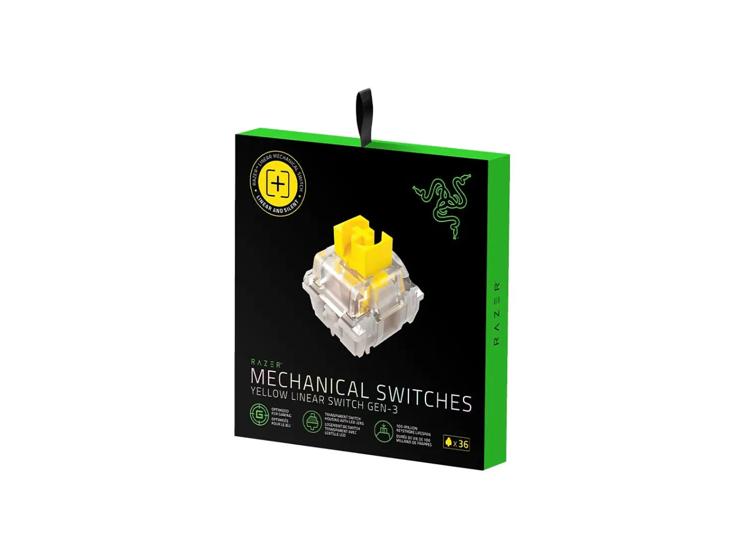 Pack Switch Razer Mecánicos, Color Amarillo 1