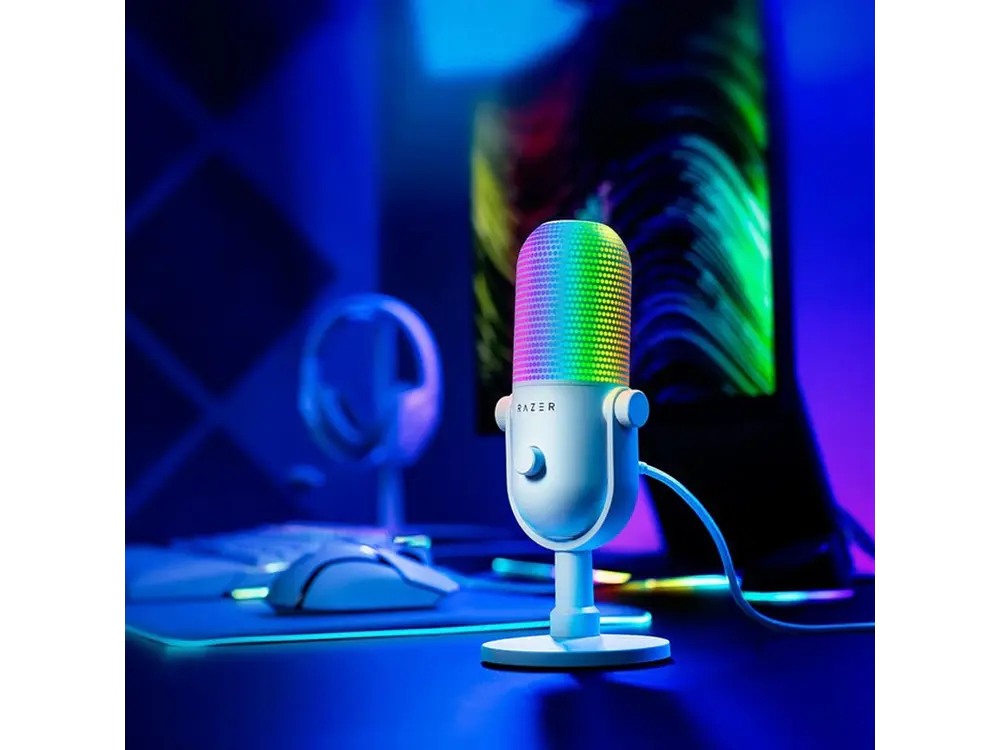Micrófono Gamer Razer Seiren V3 Chroma, Color Blanco 5