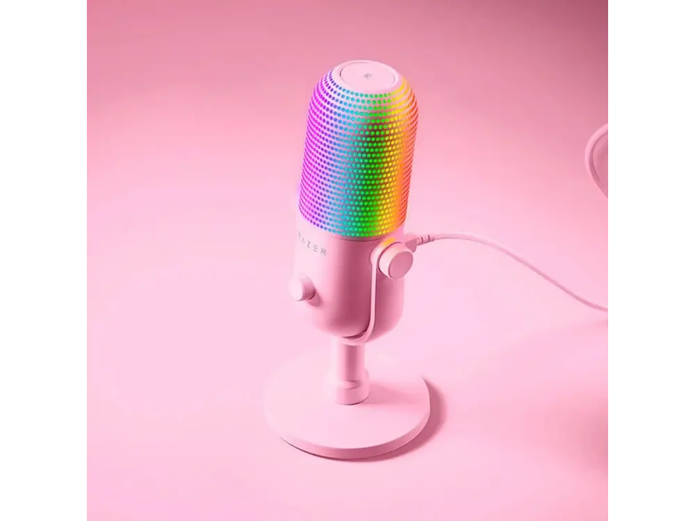 Micrófono Gamer Razer Seiren V3 Chroma Quartz, Color Rosado 4