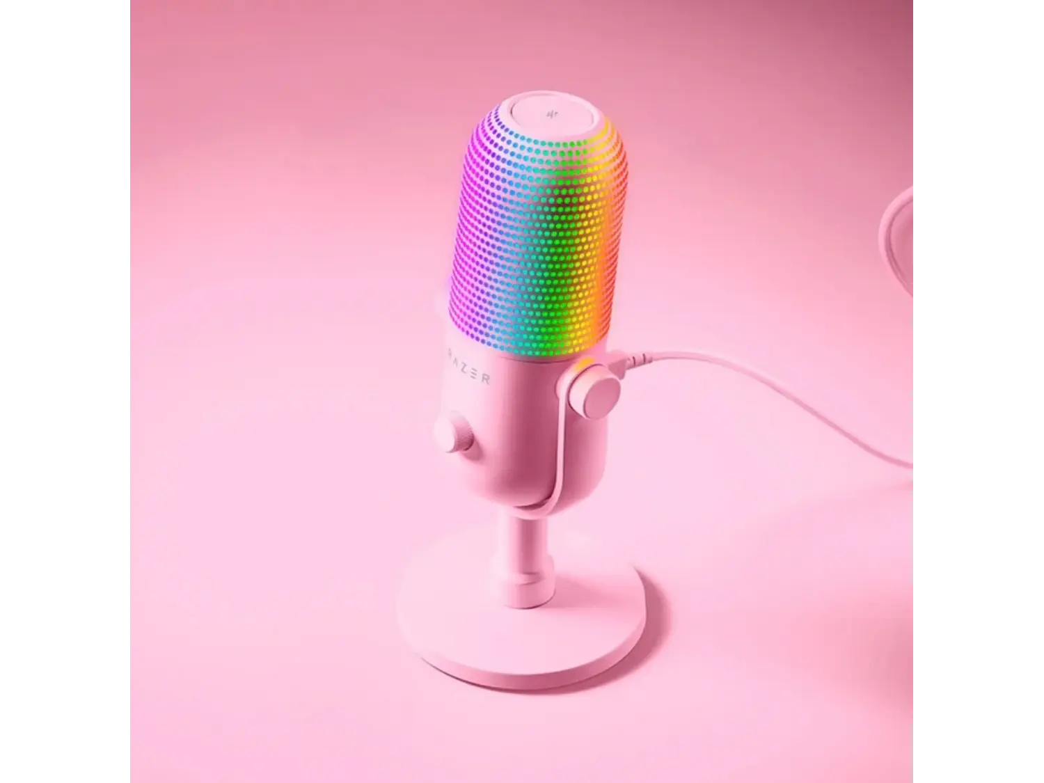 Micrófono Gamer Razer Seiren V3 Chroma Quartz, Color Rosado 4