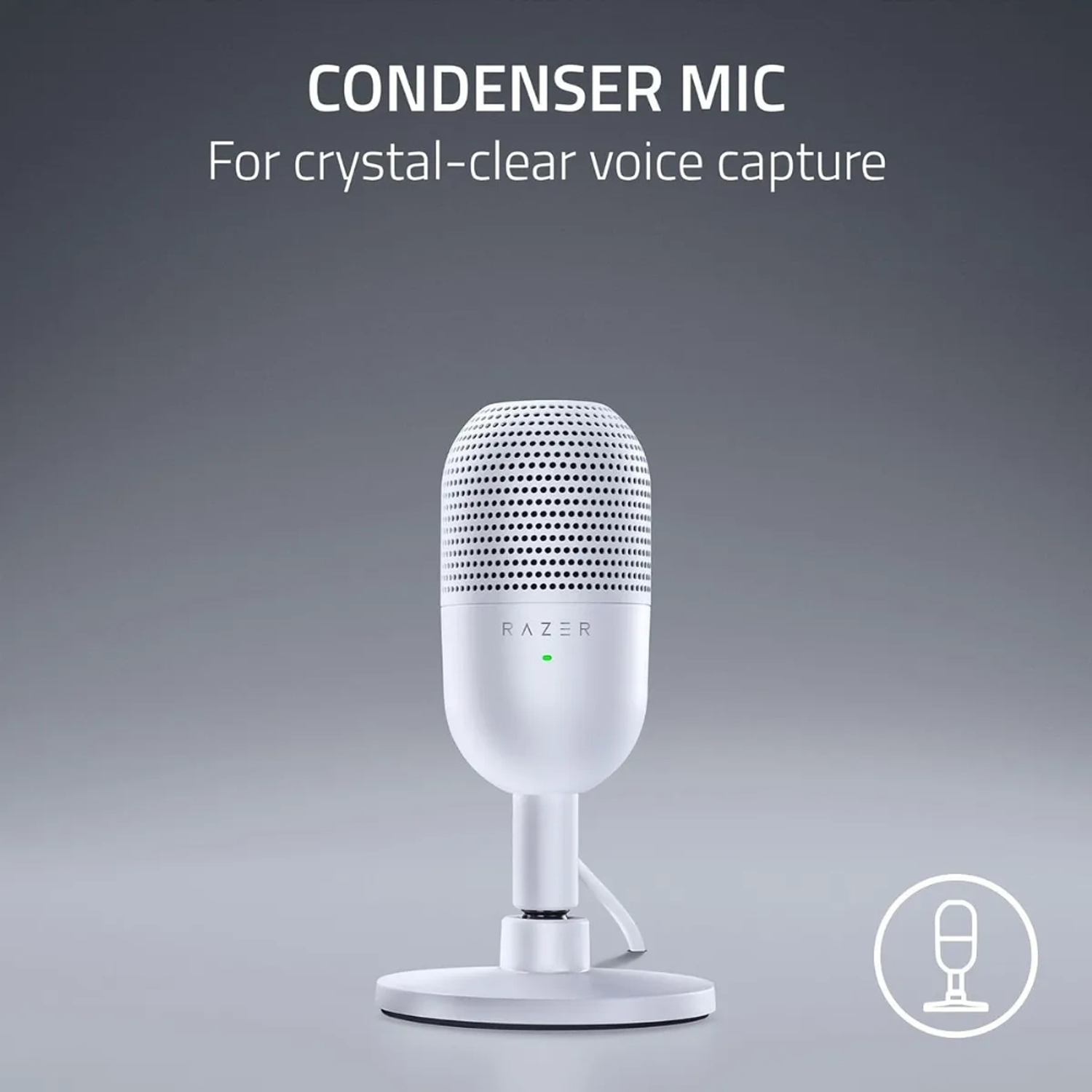 Micrófono Gamer Razer Seiren V3 Mini, Color Blanco  4