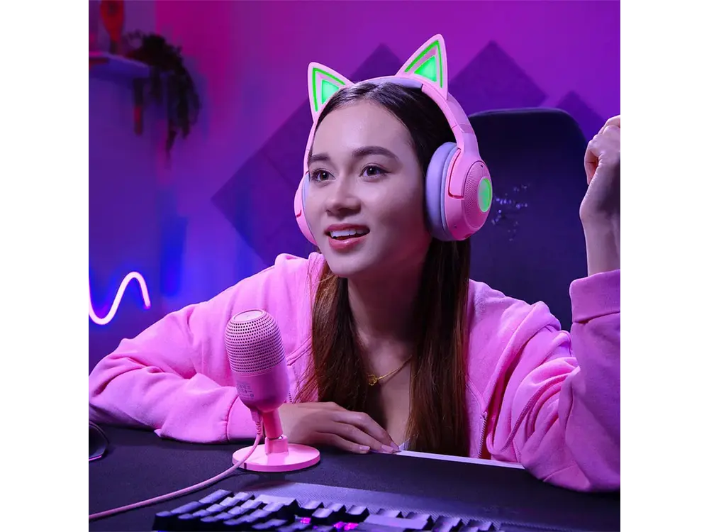 Micrófono Gamer Razer Seiren V3 Mini Quartz, Color Rosado 5