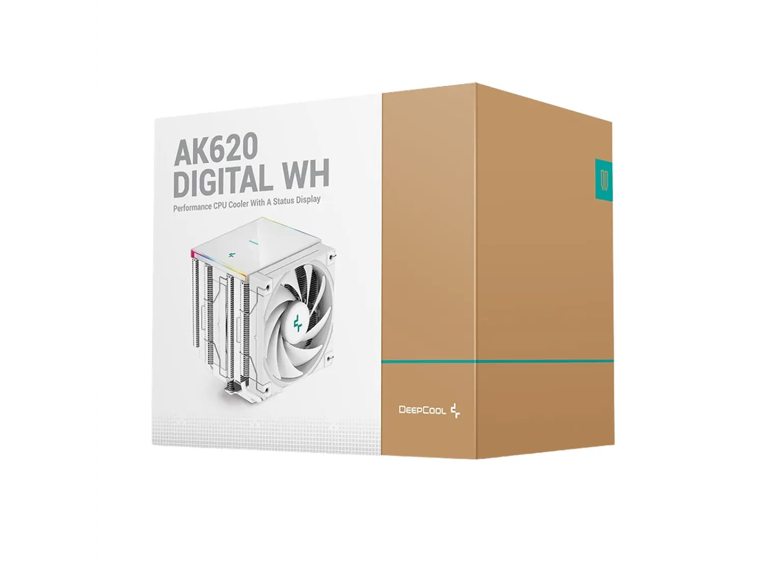 Cooler CPU DeepCool AK620, ARGB, Dual Fan, Digital Blanco, AM5, LGA1851 3
