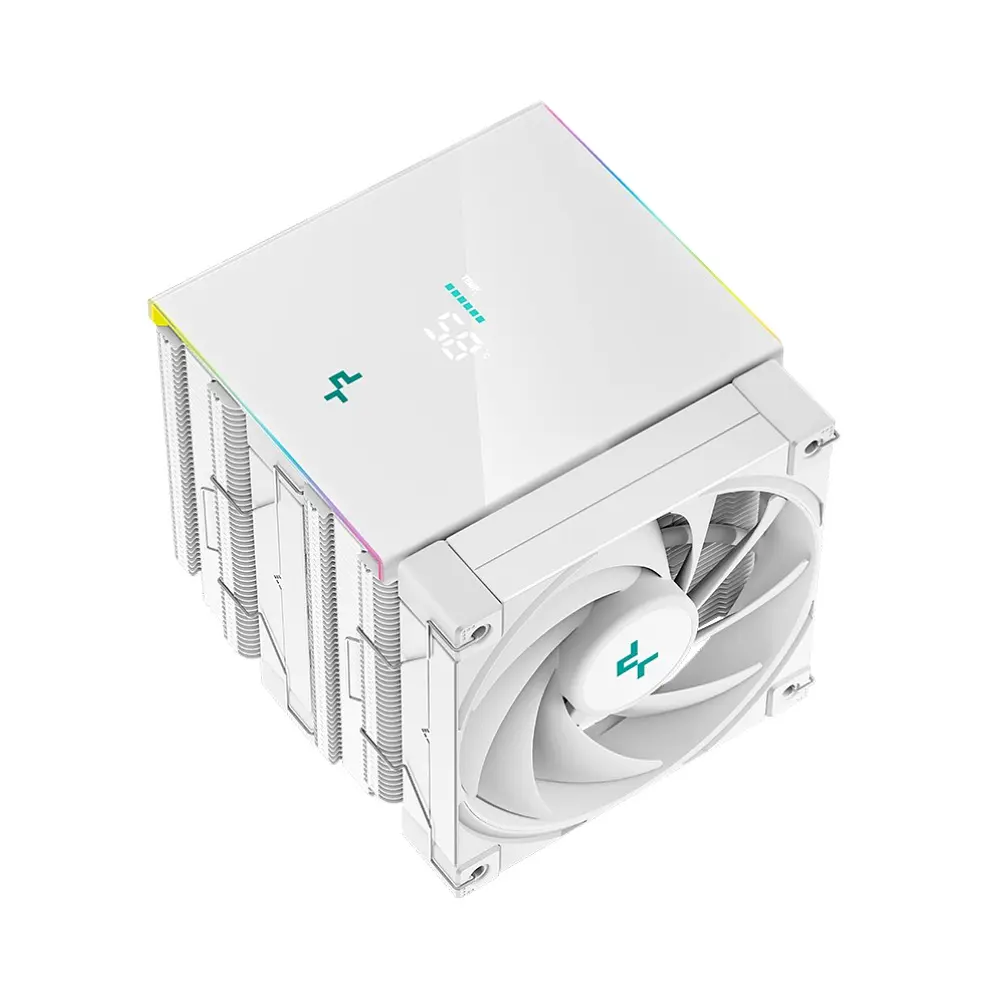 Cooler CPU DeepCool AK620, ARGB, Dual Fan, Digital Blanco, AM5, LGA1851 4