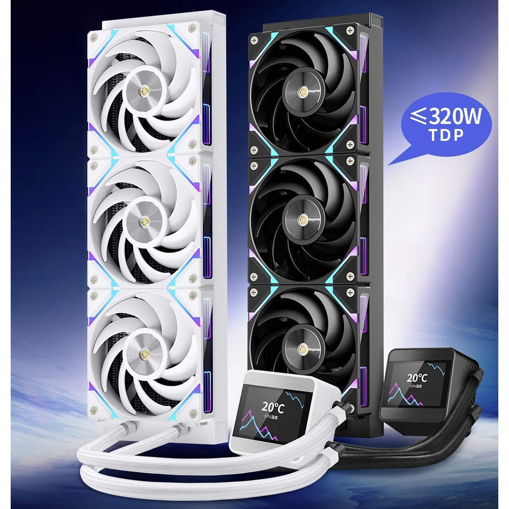 Refrigeración Liquida Segotep MU-360 ARGB, Color Blanco, AM5, LGA1700 2