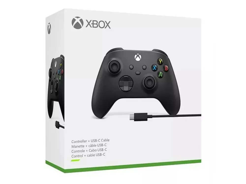 Control inalámbrico Xbox Series Xs Carbon Black + Cable USB-C 2