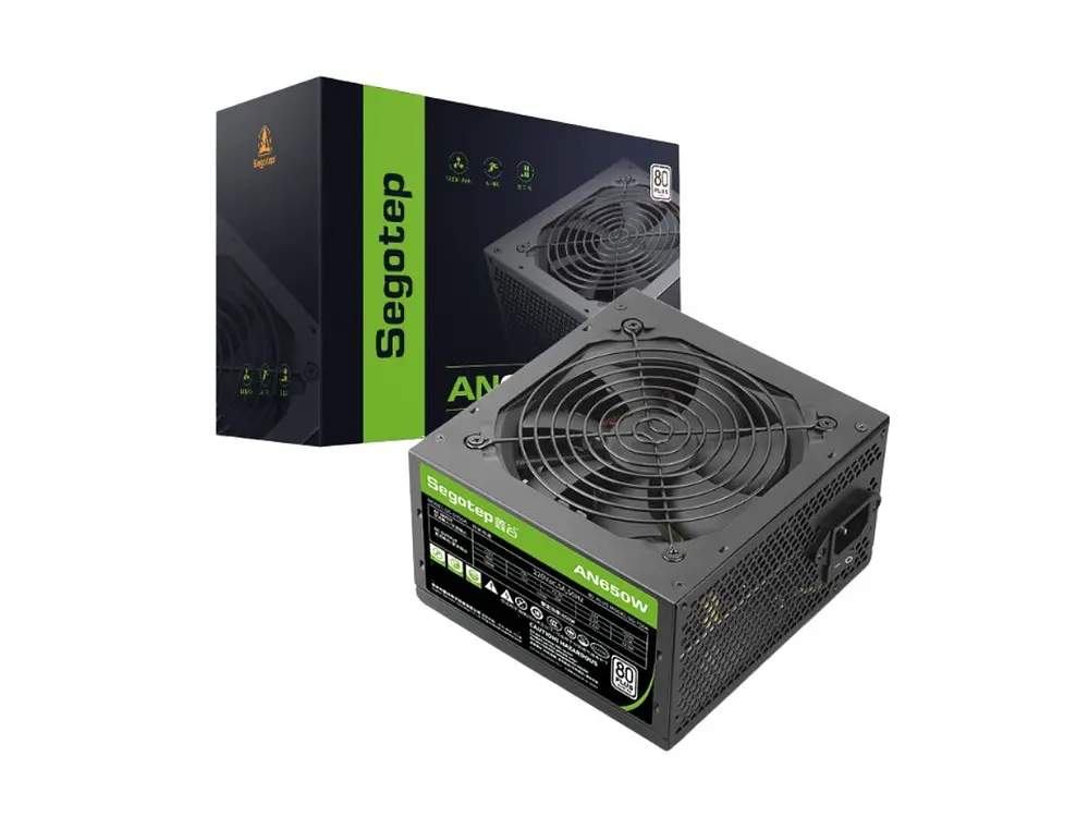 Fuente de Poder Segotep AN650W 80 Plus, Color Negro 1