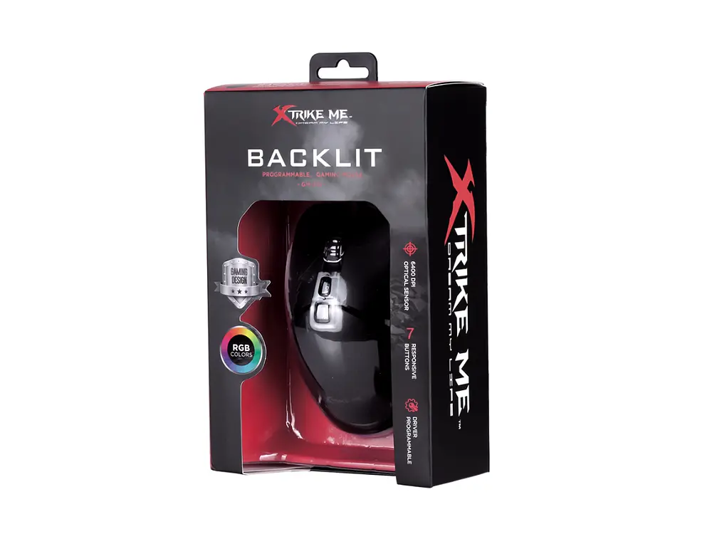 Mouse Gamer Xtrike Me Gm-310, 6400 Dpi, RGB 2