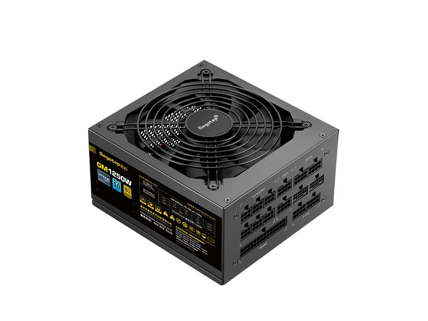 Fuente de Poder 1250W Segotep GM1250W, 80 PLUS Gold, ATX 3.0, Modular, Color Negro 3