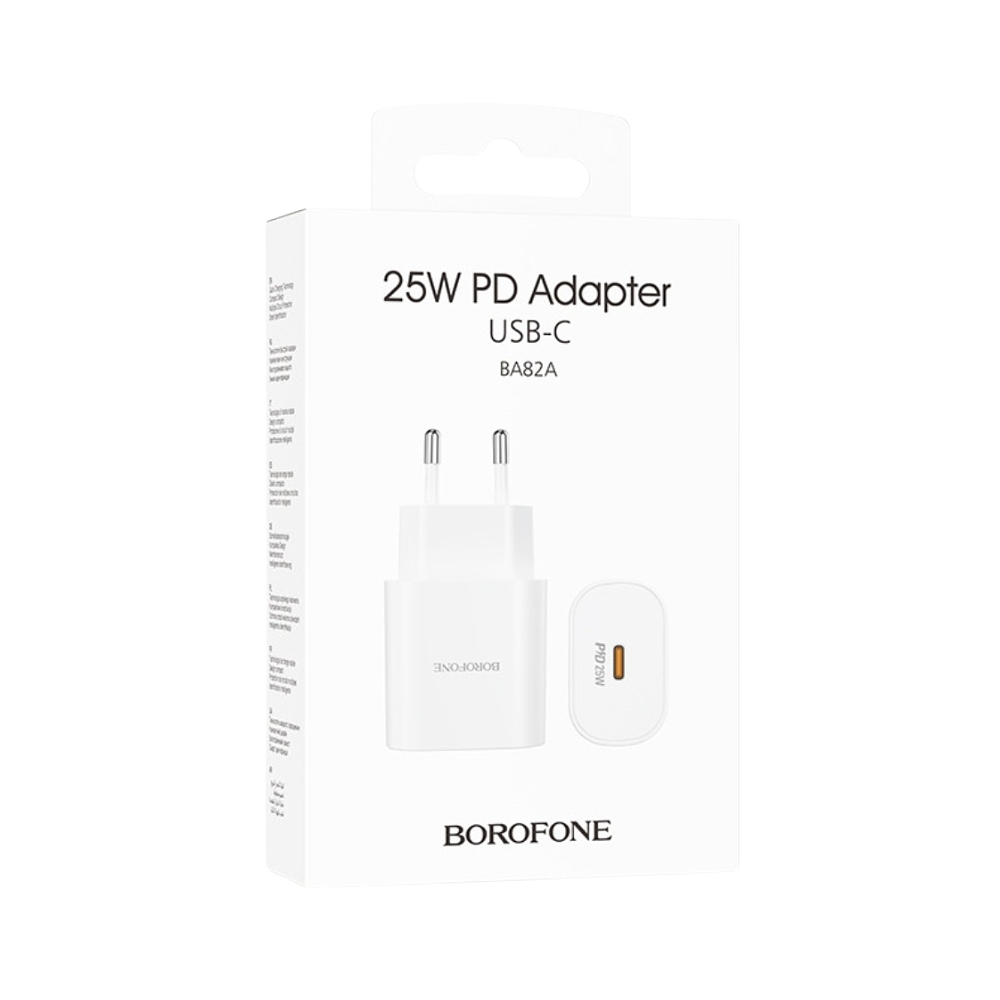 Cargador Borofone BA82A 25W, Puerto USB-C, Color Blanco 1