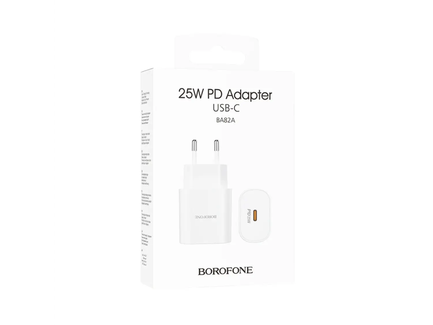 Cargador Borofone BA82A 25W, Puerto USB-C, Color Blanco 1