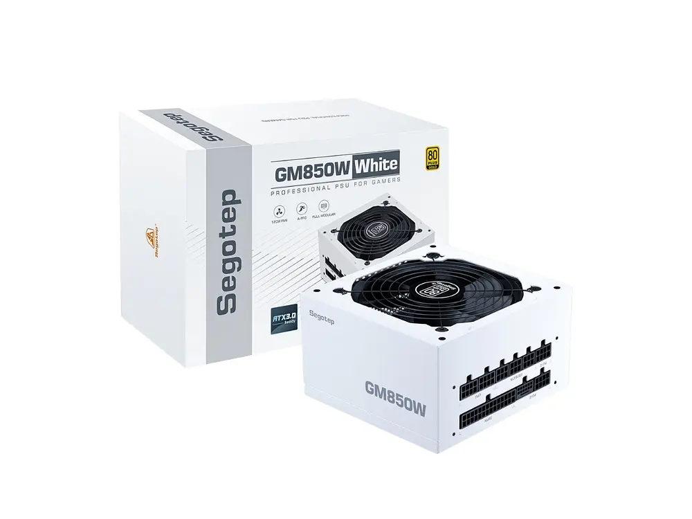 Fuente de Poder 850W Segotep GM850W, 80 PLUS Gold, ATX 3.1, Modular, Color Blanco 3
