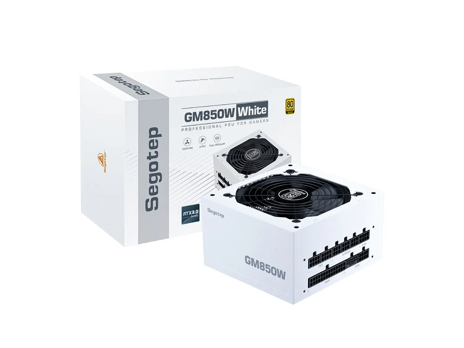 Fuente de Poder 850W Segotep GM850W, 80 PLUS Gold, ATX 3.1, Modular, Color Blanco 3