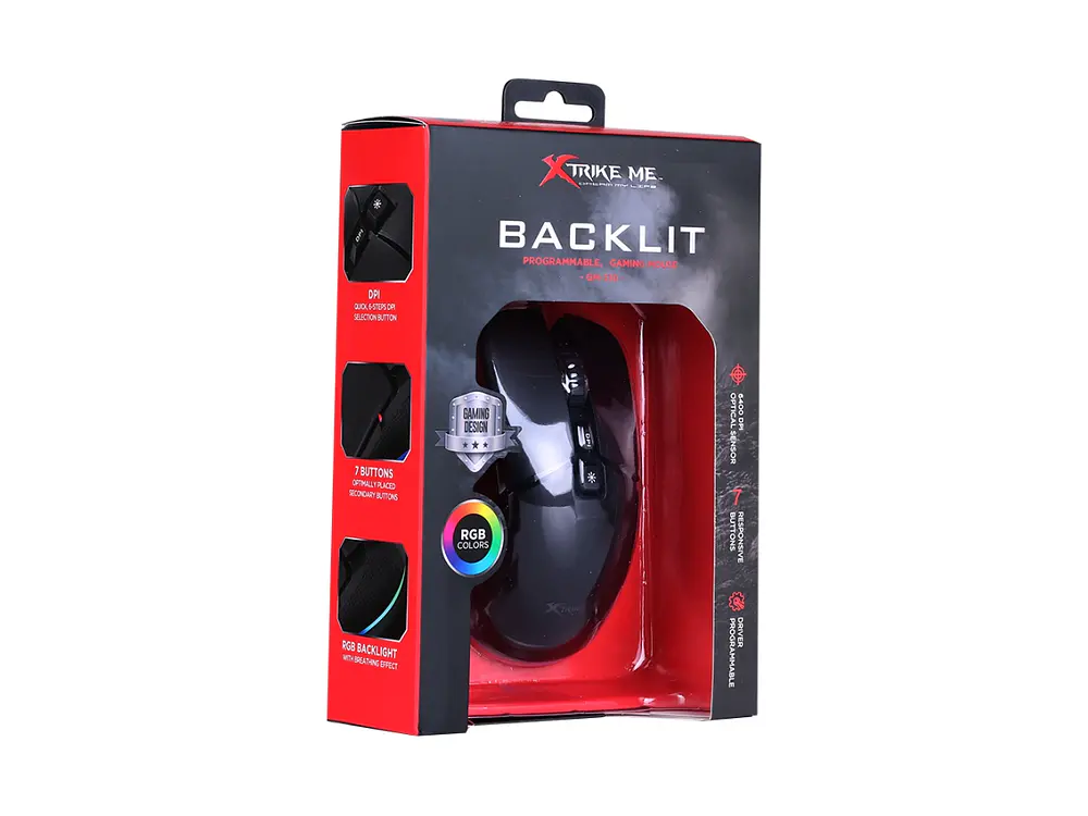 Mouse Gamer Xtrike Me Gm-310, 6400 Dpi, RGB 4