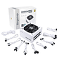 Fuente de Poder 850W Segotep GM850W, 80 PLUS Gold, ATX 3.1, Modular, Color Blanco - Miniatura 1