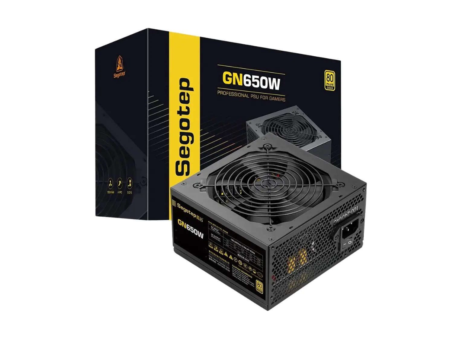 Fuente de Poder Segotep GN650W, 80 Plus Gold, Color Negro 1