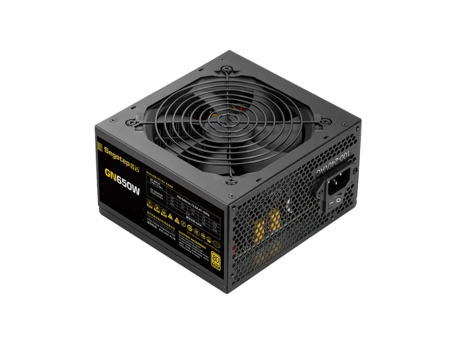 Fuente de Poder Segotep GN650W, 80 Plus Gold, Color Negro 2