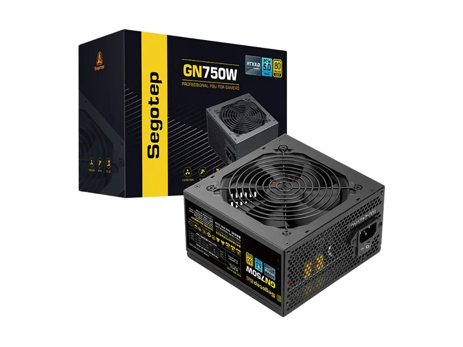 Fuente de Poder 750W Segotep GN750W, Atx 3.0, 80 Plus Gold, Color Negro 1