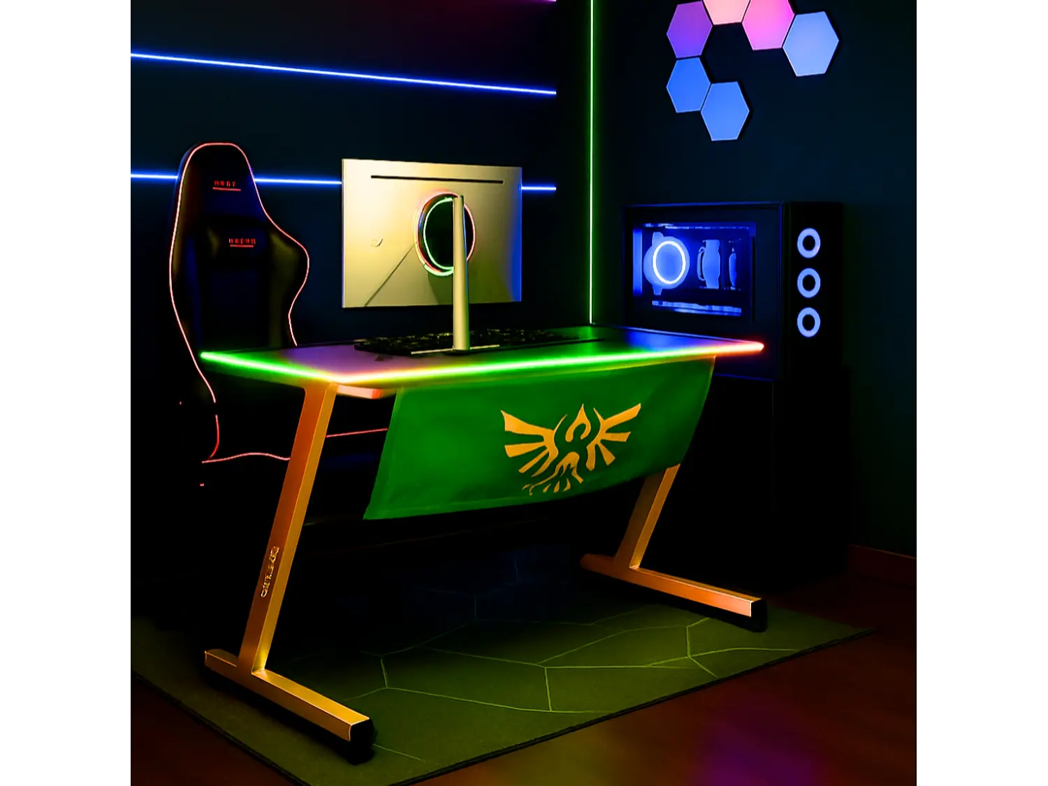 Escritorio Gamer RGB, 120Cm x 60Cm, Diseño: The Legend of Zelda 1