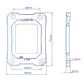 Bracket CPU Alseye Para Intel LGA 1700, Color Plateado - Miniatura 2