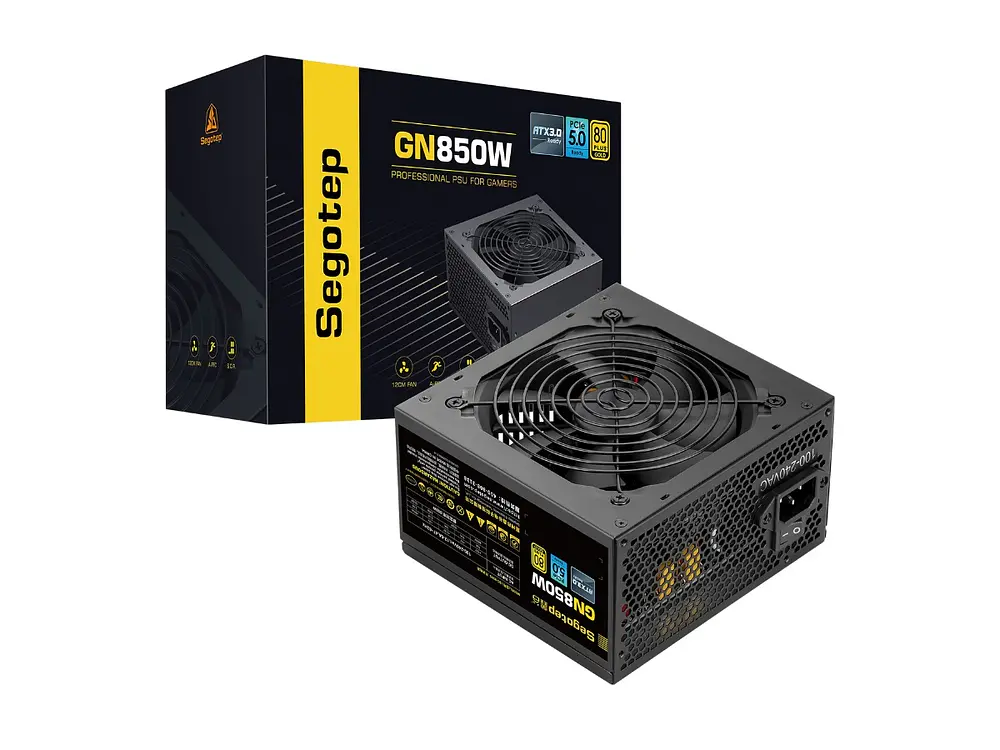 Fuente de Poder 850W Segotep GN850W, 80 PLUS Gold, ATX 3.1, Color Negro 1
