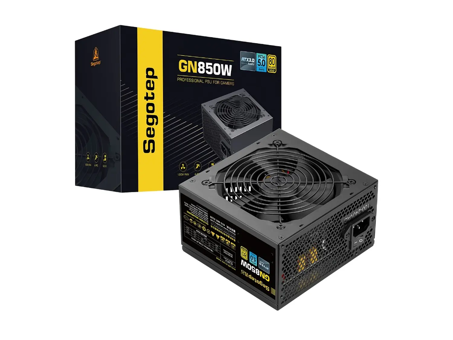 Fuente de Poder 850W Segotep GN850W, 80 PLUS Gold, ATX 3.1, Color Negro 1