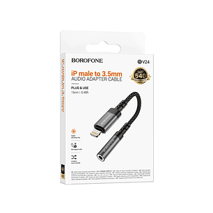 Adaptador de Audio Borofone BV24, Lightning a Jack 3.5