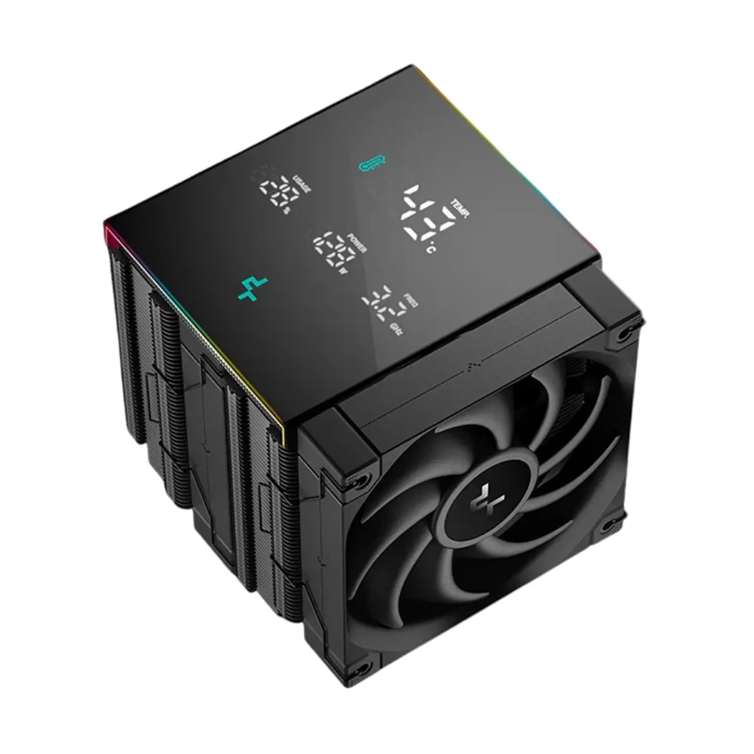 Cooler CPU DeepCool AK620, Digital PRO, Dual Fan, Color Negro, ARGB, AM5, LGA1851 2