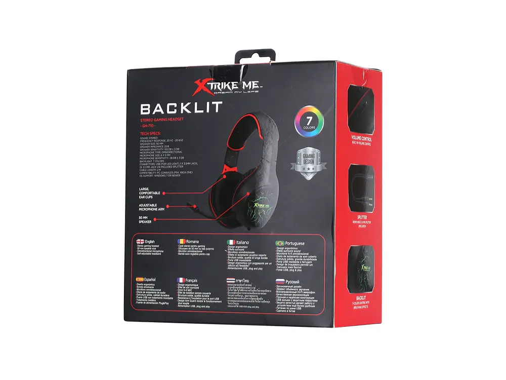 Audífono Gamer Xtrike Me GH-710, Color Negro y Rojo 4
